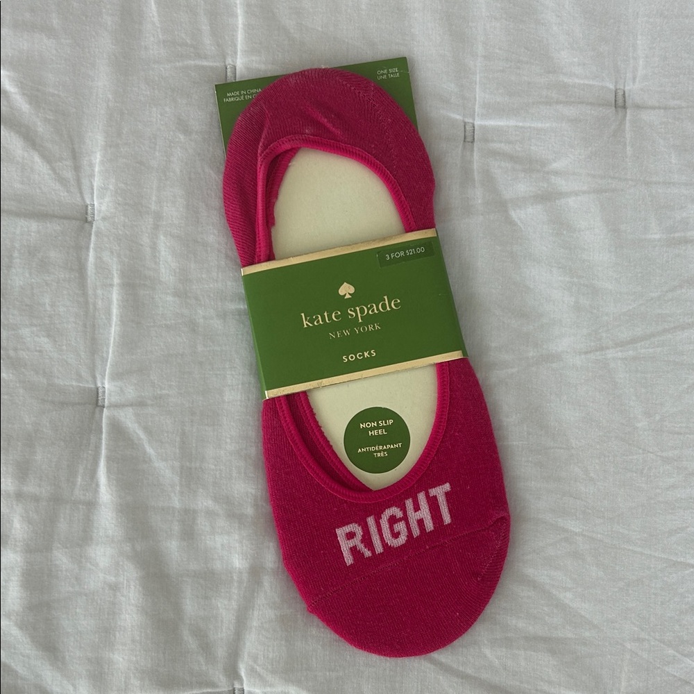 Kate Spade Fuchsia No-Show Socks